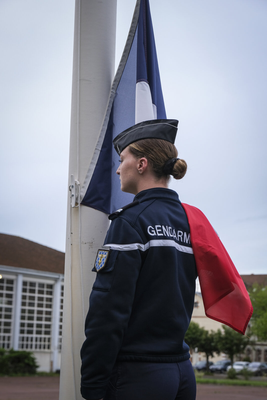 France, Melun, Mai 2024. Officer-students from the Melun school take part in their final exercise before joining a natio