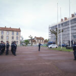 France, Melun, Mai 2024. Officer-students from the Melun school take part in their final exercise before joining a natio