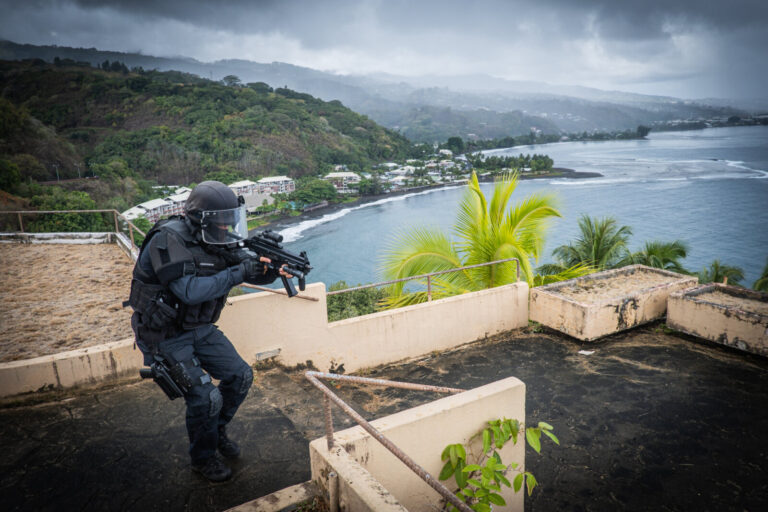 Papeete, France, 2019-11-04. GIGN, special forces from french polynesia during a training. Photograph by Fred MARIE/ Def