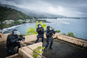 Papeete, France, 2019-11-04. GIGN, special forces from french polynesia during a training. Photograph by Fred MARIE/ Def