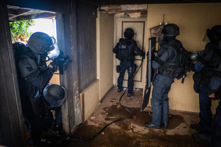 Papeete, France, 2019-11-04. GIGN, special forces from french polynesia during a training. Photograph by Fred MARIE/ Def