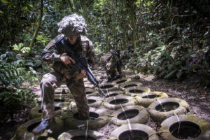 Military forces from french polynesia during a mission. Tahiti - French Polynesia - october 2019.
Des militaires des for