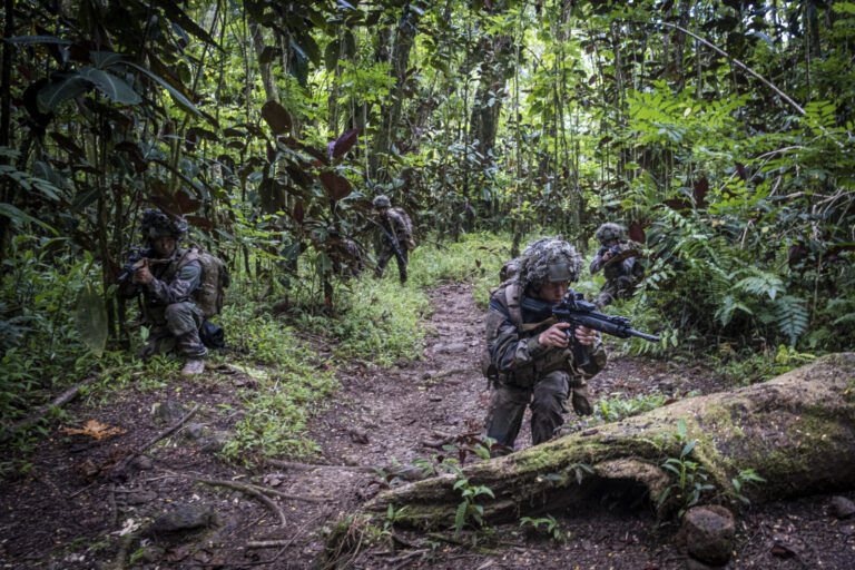 Military forces from french polynesia during a mission. Tahiti - French Polynesia - october 2019.
Des militaires des for