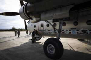 The Nord 2501, commonly known as the Noratlas and nicknamed the Grise, is a French military transport aircraft. It is a 