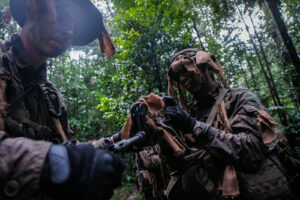 France, Regina, 2018-12-23. In French Guyana, the Green Berets of the Foreign Legion train soldiers in combat and surviv