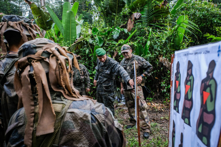 France, Regina, 2018-12-23. In French Guyana, the Green Berets of the Foreign Legion train soldiers in combat and surviv