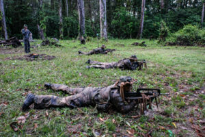 France, Regina, 2018-12-23. In French Guyana, the Green Berets of the Foreign Legion train soldiers in combat and surviv