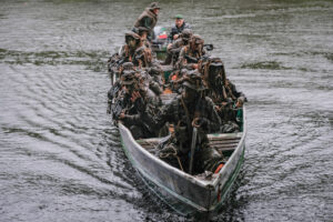 France, Regina, 2018-12-23. In French Guyana, the Green Berets of the Foreign Legion train soldiers in combat and surviv