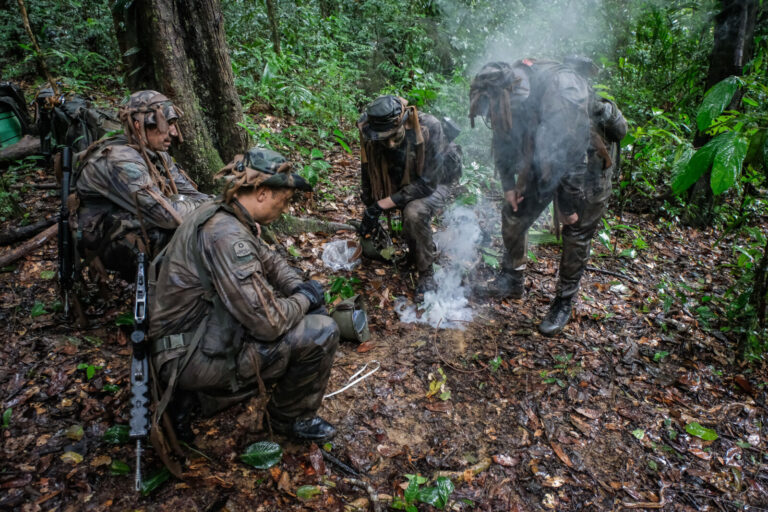 France, Regina, 2018-12-23. In French Guyana, the Green Berets of the Foreign Legion train soldiers in combat and surviv