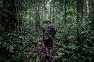 France, Regina, 2018-12-23. In French Guyana, the Green Berets of the Foreign Legion train soldiers in combat and surviv