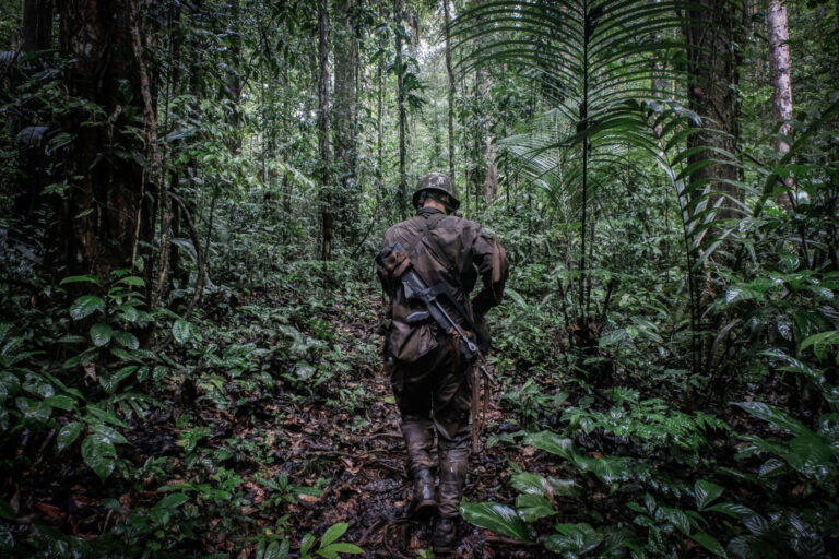 France, Regina, 2018-12-23. In French Guyana, the Green Berets of the Foreign Legion train soldiers in combat and surviv