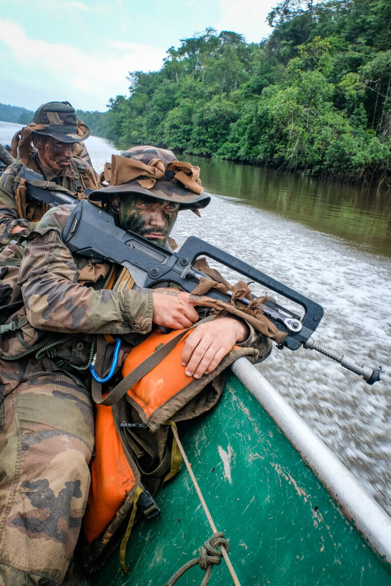 France, Regina, 2018-12-23. In French Guyana, the Green Berets of the Foreign Legion train soldiers in combat and surviv