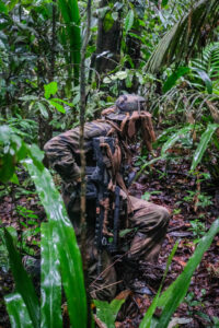 France, Regina, 2018-12-23. In French Guyana, the Green Berets of the Foreign Legion train soldiers in combat and surviv