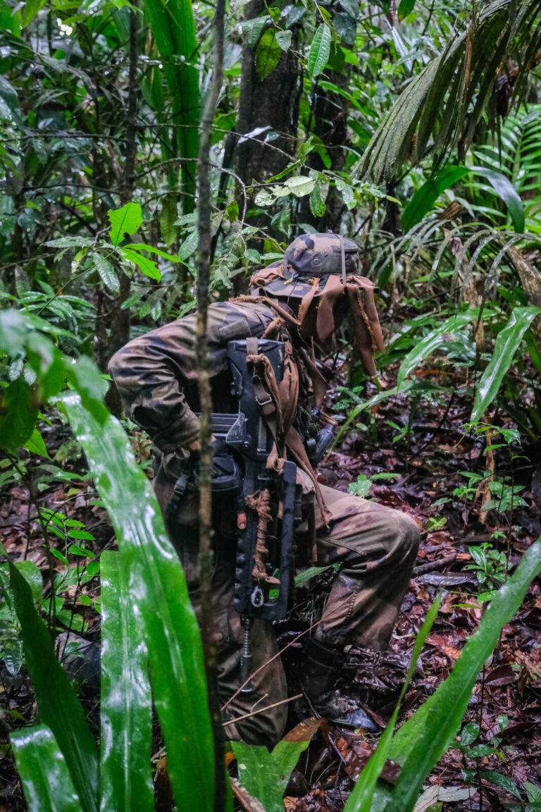 France, Regina, 2018-12-23. In French Guyana, the Green Berets of the Foreign Legion train soldiers in combat and surviv