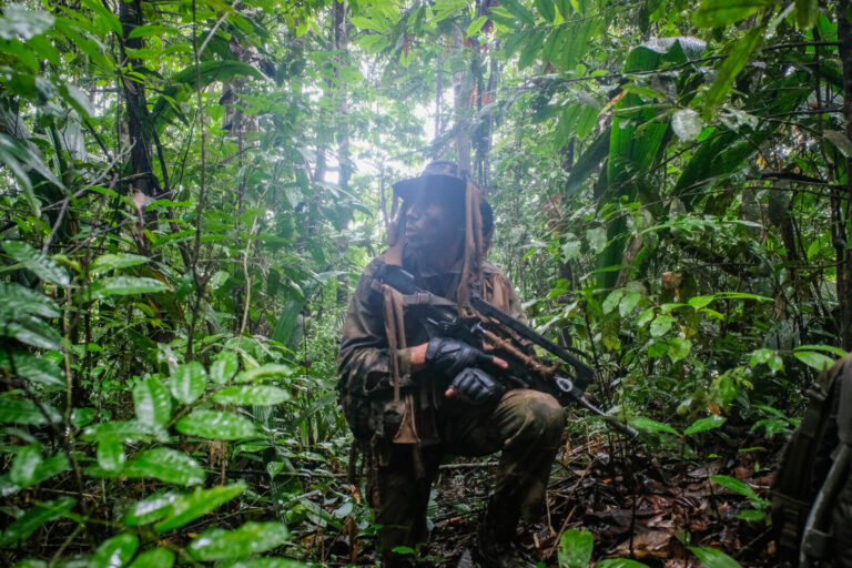 France, Regina, 2018-12-23. In French Guyana, the Green Berets of the Foreign Legion train soldiers in combat and surviv