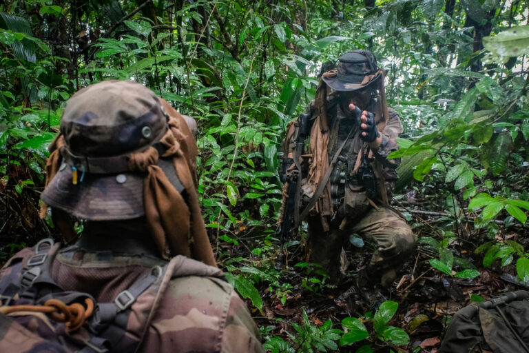 France, Regina, 2018-12-23. In French Guyana, the Green Berets of the Foreign Legion train soldiers in combat and surviv