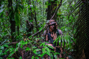 France, Regina, 2018-12-23. In French Guyana, the Green Berets of the Foreign Legion train soldiers in combat and surviv