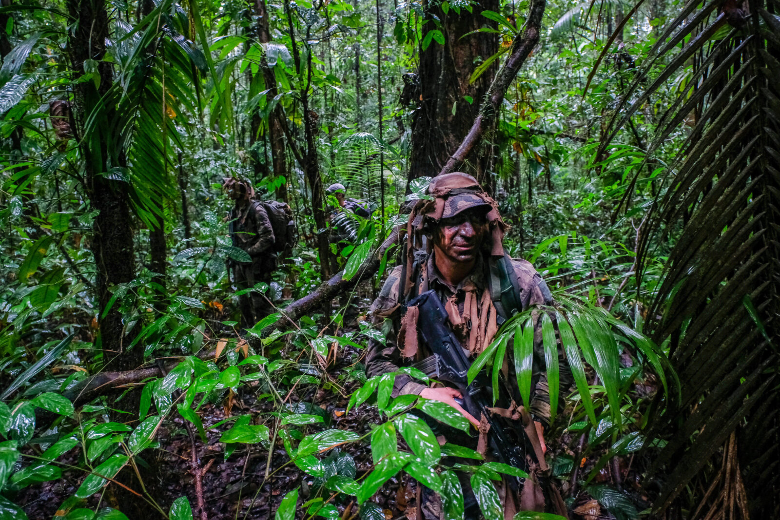 France, Regina, 2018-12-23. In French Guyana, the Green Berets of the Foreign Legion train soldiers in combat and surviv