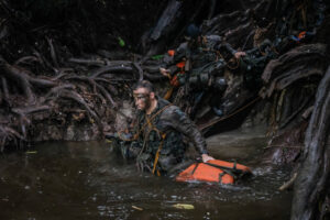 France, Regina, 2018-12-23. In French Guyana, the Green Berets of the Foreign Legion train soldiers in combat and surviv
