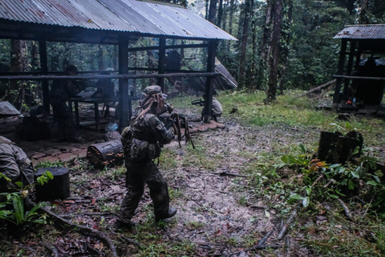 France, Regina, 2018-12-23. In French Guyana, the Green Berets of the Foreign Legion train soldiers in combat and surviv