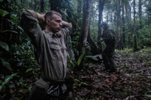 France, Regina, 2018-12-23. In French Guyana, the Green Berets of the Foreign Legion train soldiers in combat and surviv