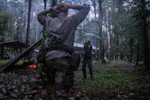 France, Regina, 2018-12-23. In French Guyana, the Green Berets of the Foreign Legion train soldiers in combat and surviv