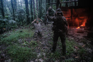 France, Regina, 2018-12-23. In French Guyana, the Green Berets of the Foreign Legion train soldiers in combat and surviv