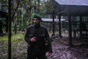 France, Regina, 2018-12-23. In French Guyana, the Green Berets of the Foreign Legion train soldiers in combat and surviv