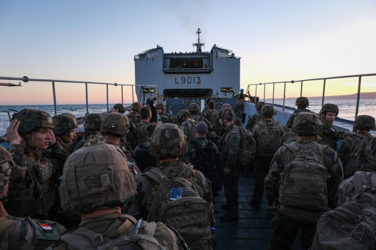 Lisboa, Portugal, 2022-07-06. French military during the Jeanne d’Arc mission, which is a five monthe combined French Na