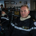 Mediterranean Sea, 2022-07-08. Captain Alexis Muller Commanding Officer of French Navy Helicopter carrier Mistral during