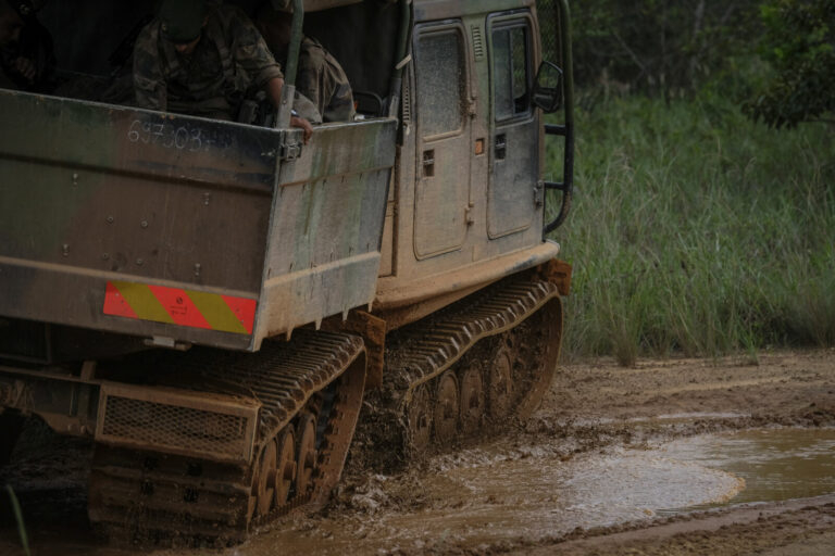 France, Kourou, 2018-12-04. In French Guyana, the armed forces of Guyana (FAG) and in particular the green berets of the