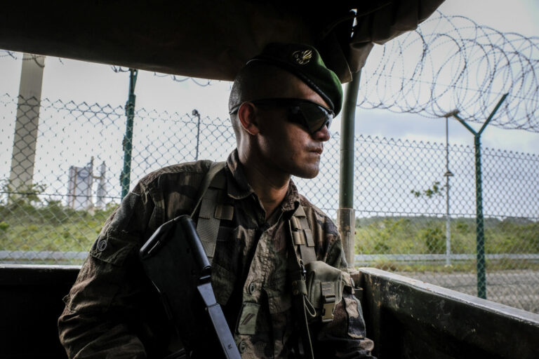 France, Kourou, 2018-12-05. In French Guyana, the armed forces of Guyana (FAG) and in particular the green berets of the