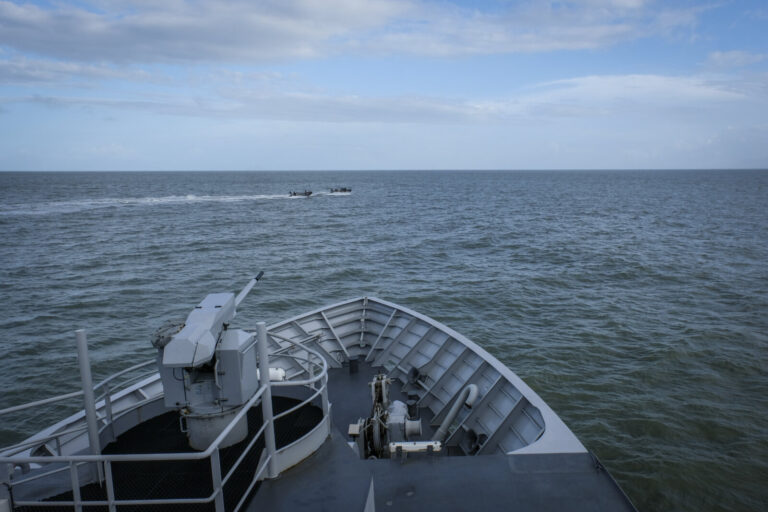 France, Kourou, 2018-12-18. In French Guyana, the armed forces of Guyana (FAG) and in particular the french Navy secure 