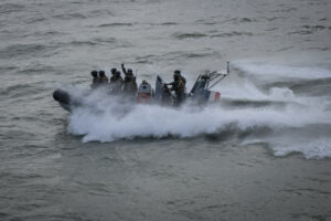 France, Kourou, 2018-12-18. In French Guyana, the armed forces of Guyana (FAG) and in particular the french Navy secure 