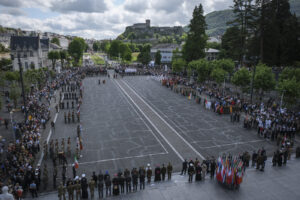France, Lourdes, 2024-05-26. The 64th Lourdes military pilgrimage attracted over 15,000 pilgrims from 37 different count