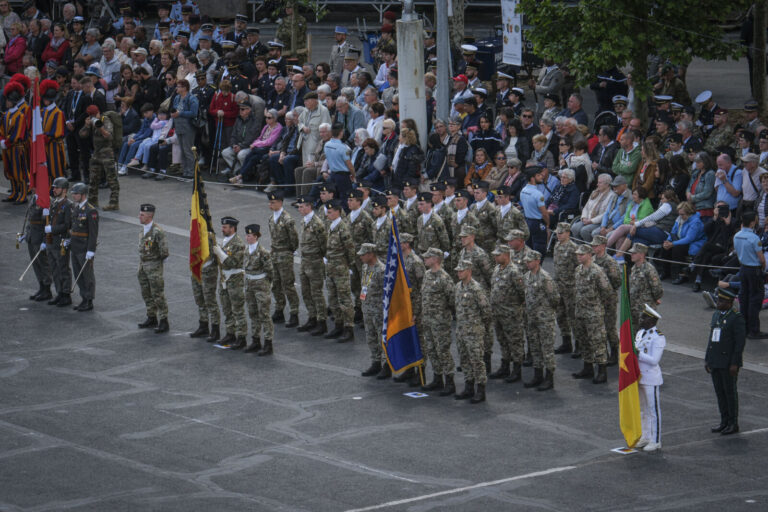 France, Lourdes, 2024-05-26. The 64th Lourdes military pilgrimage attracted over 15,000 pilgrims from 37 different count