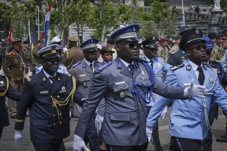 France, Lourdes, 2024-05-26. The 64th Lourdes military pilgrimage attracted over 15,000 pilgrims from 37 different count
