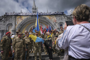 France, Lourdes, 2024-05-26. The 64th Lourdes military pilgrimage attracted over 15,000 pilgrims from 37 different count