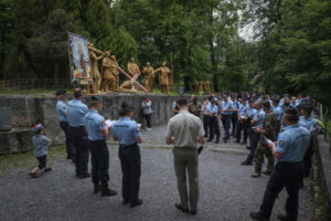 France, Lourdes, 2024-05-26. The 64th Lourdes military pilgrimage attracted over 15,000 pilgrims from 37 different count