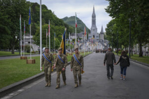 France, Lourdes, 2024-05-26. The 64th Lourdes military pilgrimage attracted over 15,000 pilgrims from 37 different count