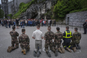 France, Lourdes, 2024-05-26. The 64th Lourdes military pilgrimage attracted over 15,000 pilgrims from 37 different count