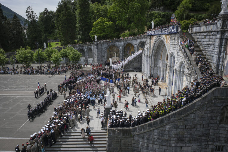 France, Lourdes, 2024-05-26. The 64th Lourdes military pilgrimage attracted over 15,000 pilgrims from 37 different count