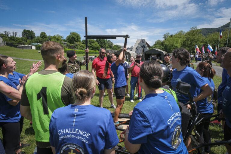France, Lourdes, 2024-05-26. The 64th Lourdes military pilgrimage attracted over 15,000 pilgrims from 37 different count