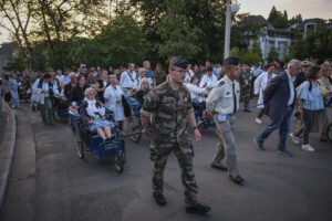 France, Lourdes, 2024-05-26. The 64th Lourdes military pilgrimage attracted over 15,000 pilgrims from 37 different count