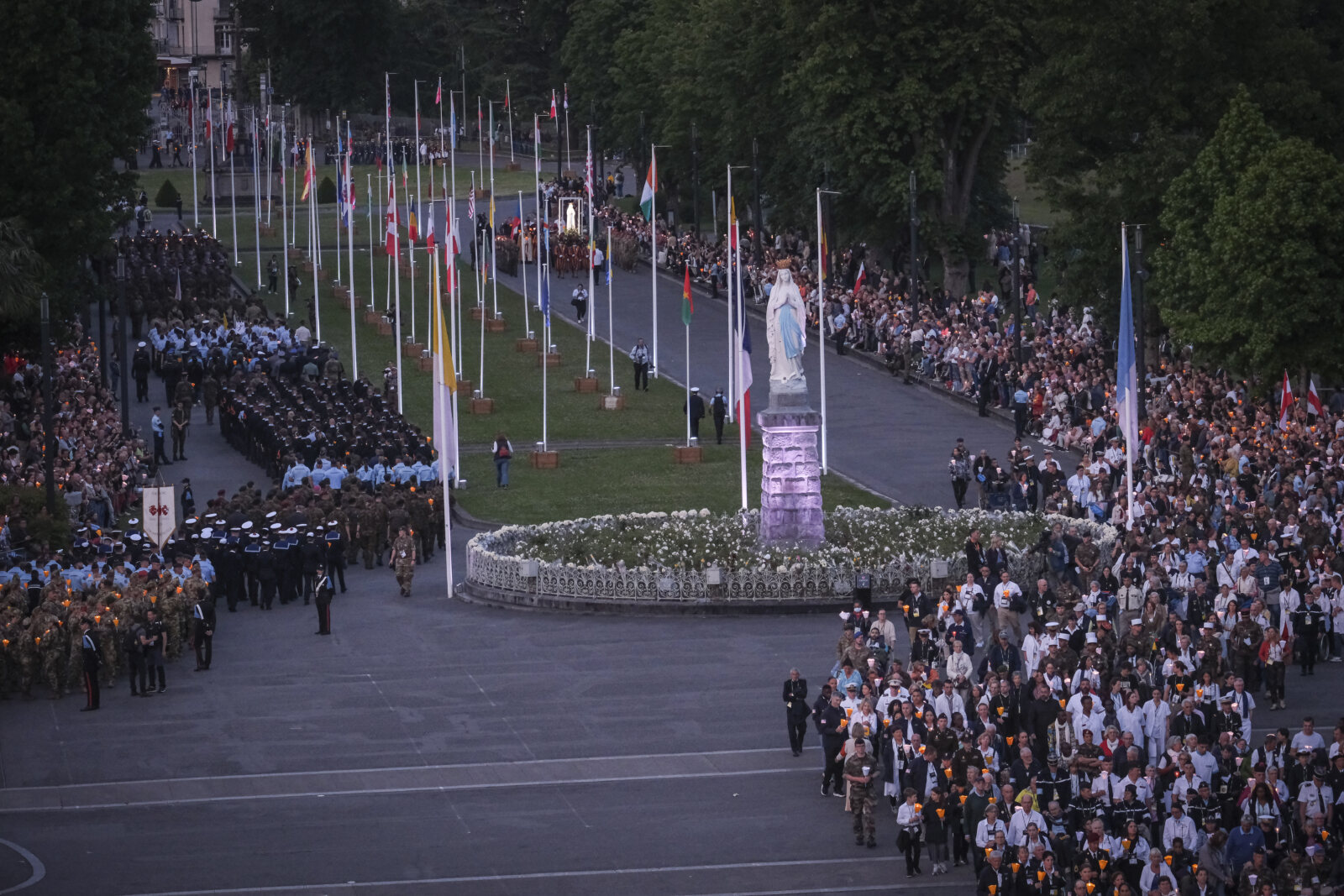 France, Lourdes, 2024-05-26. The 64th Lourdes military pilgrimage attracted over 15,000 pilgrims from 37 different count