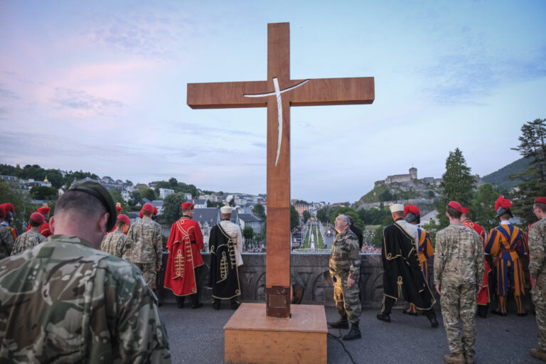 France, Lourdes, 2024-05-26. The 64th Lourdes military pilgrimage attracted over 15,000 pilgrims from 37 different count