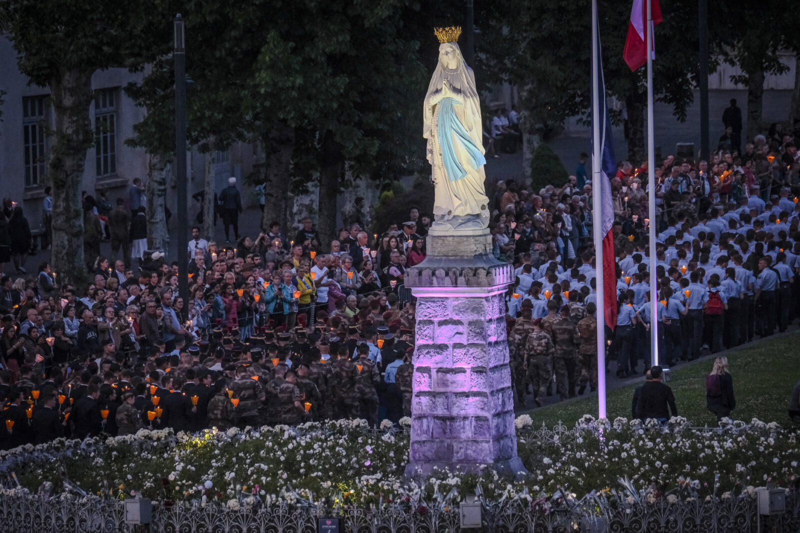 France, Lourdes, 2024-05-26. The 64th Lourdes military pilgrimage attracted over 15,000 pilgrims from 37 different count