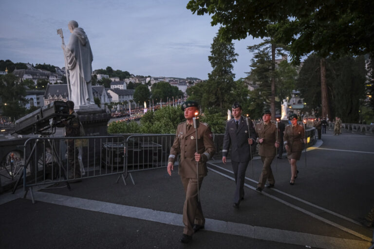 France, Lourdes, 2024-05-26. The 64th Lourdes military pilgrimage attracted over 15,000 pilgrims from 37 different count