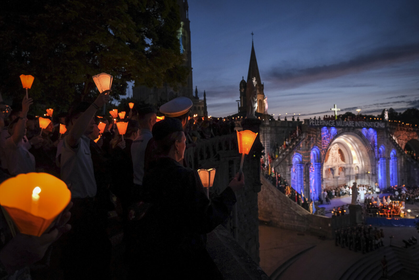 France, Lourdes, 2024-05-26. The 64th Lourdes military pilgrimage attracted over 15,000 pilgrims from 37 different count