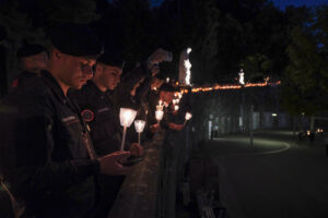 France, Lourdes, 2024-05-26. The 64th Lourdes military pilgrimage attracted over 15,000 pilgrims from 37 different count